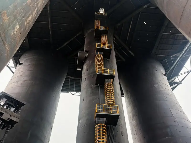 Cat ladder in heavy plant environment