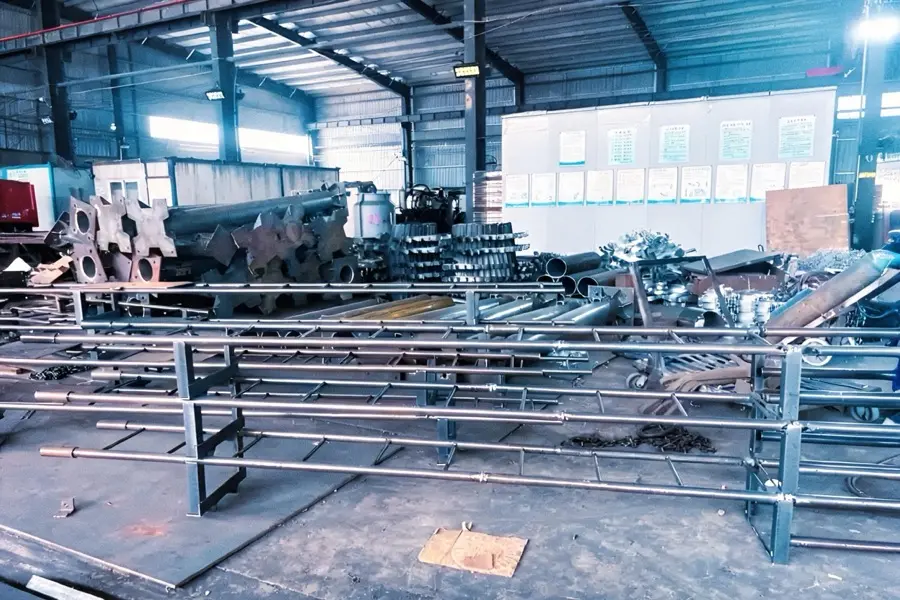 Galvanised cat ladder in factory